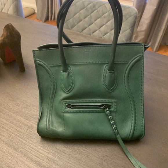 CELINE Phantom Phoebe Philo Collection Green Med - Picture 7 of 7